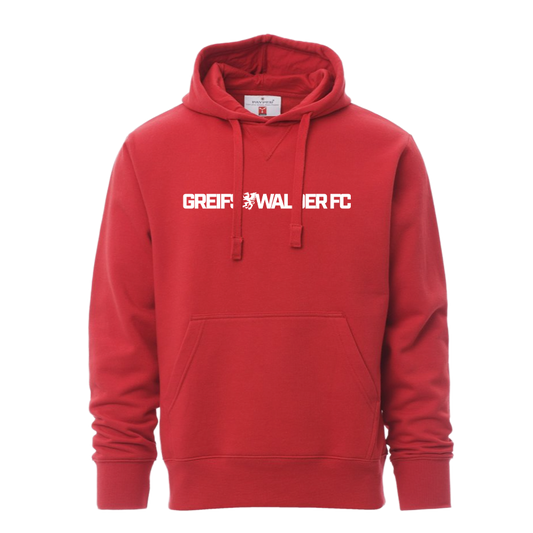 Hoodie mit Greif-Schriftzug „Greifswalder FC" I Rot