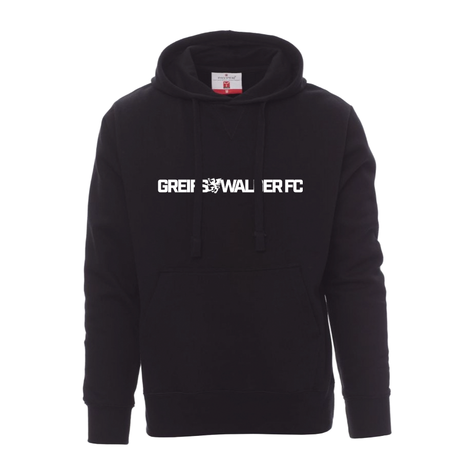 Hoodie mit Greif-Schriftzug „Greifswalder FC" I Schwarz