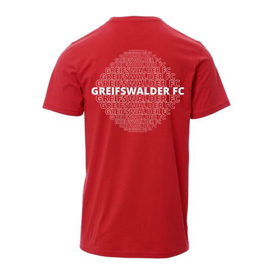 T-Shirt mit Backprint „Greifswalder FC" I Rot