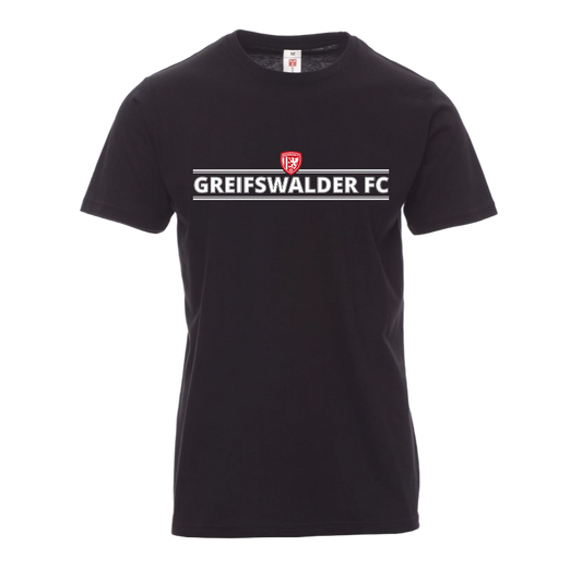 T-Shirt mit Wappen und „Greifswalder FC" I Schwarz