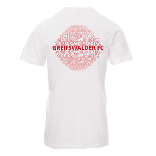 T-Shirt mit Backprint „Greifswalder FC" I Weiß