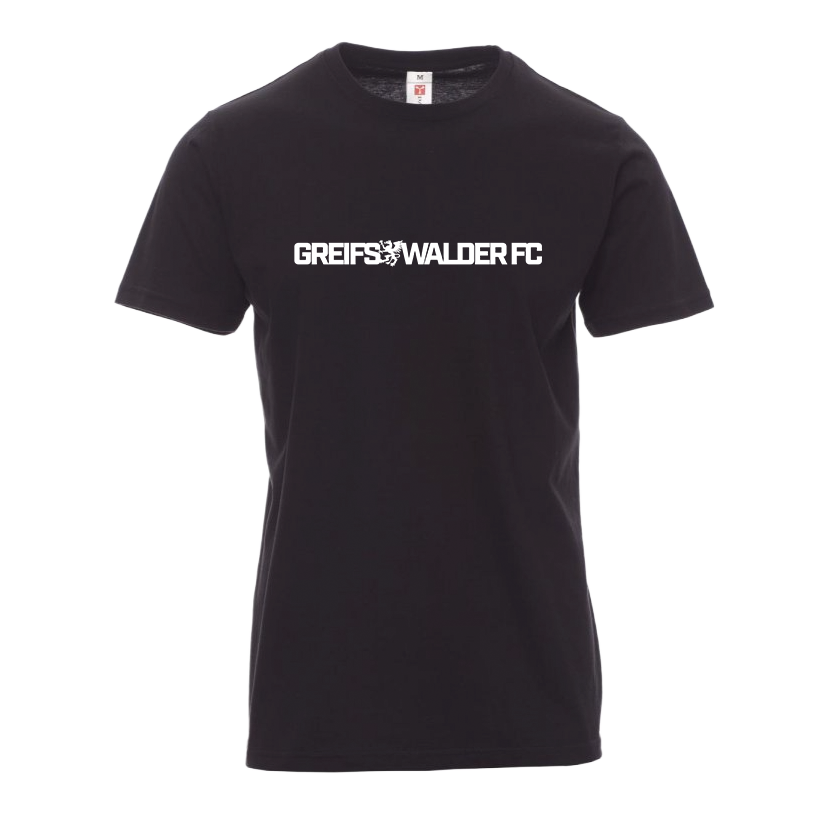 T-Shirt mit Greif-Schriftzug „Greifswalder FC" I Schwarz